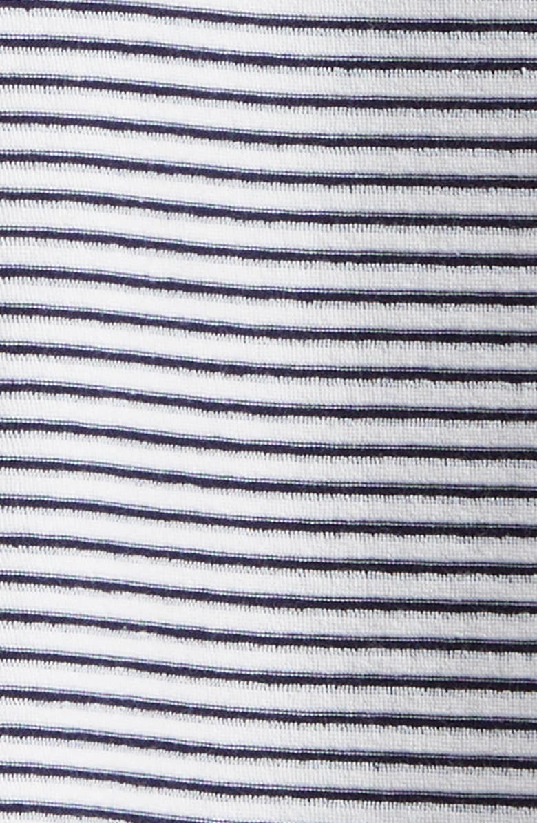 SONG FOR THE MUTE Yearbook Stripe Jersey Pocket T-Shirt, Alternate, color, White