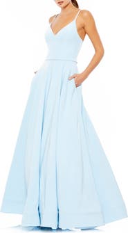 Mac Duggal Classic Sleeveless A-Line V-Neck Ballgown