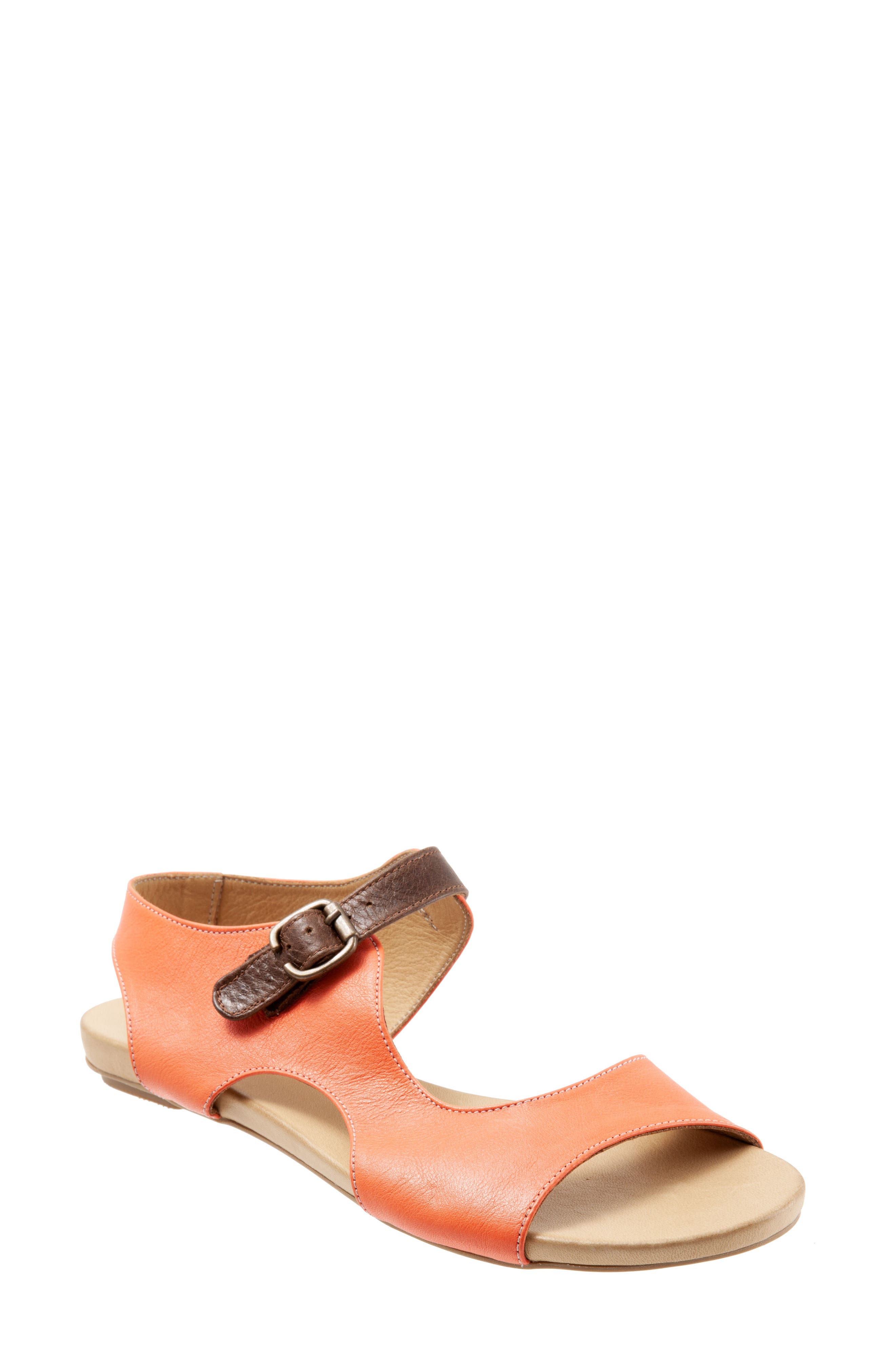Kina Sandal, Main, color, ORANGE LEATHER