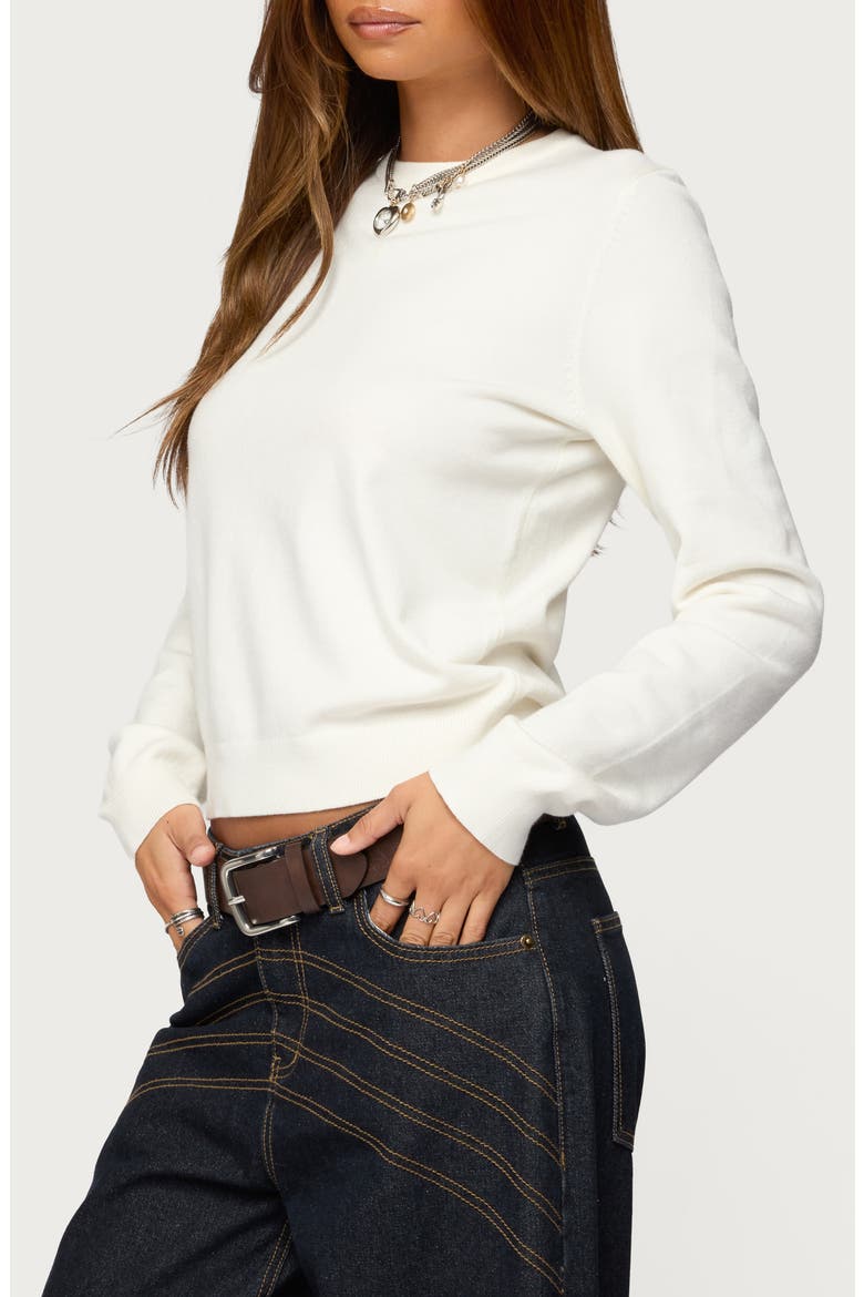 LIizzey Crewneck Sweater, Alternate, color, WHITE