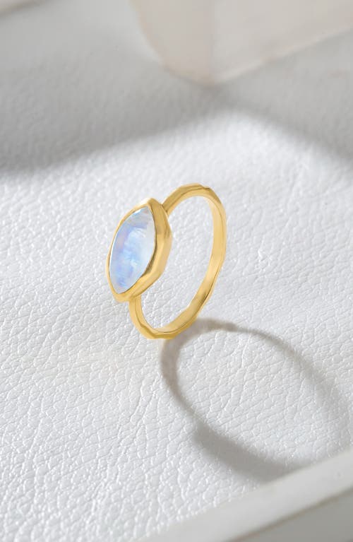 Ys Gems Marquis Stone Ring In Gold