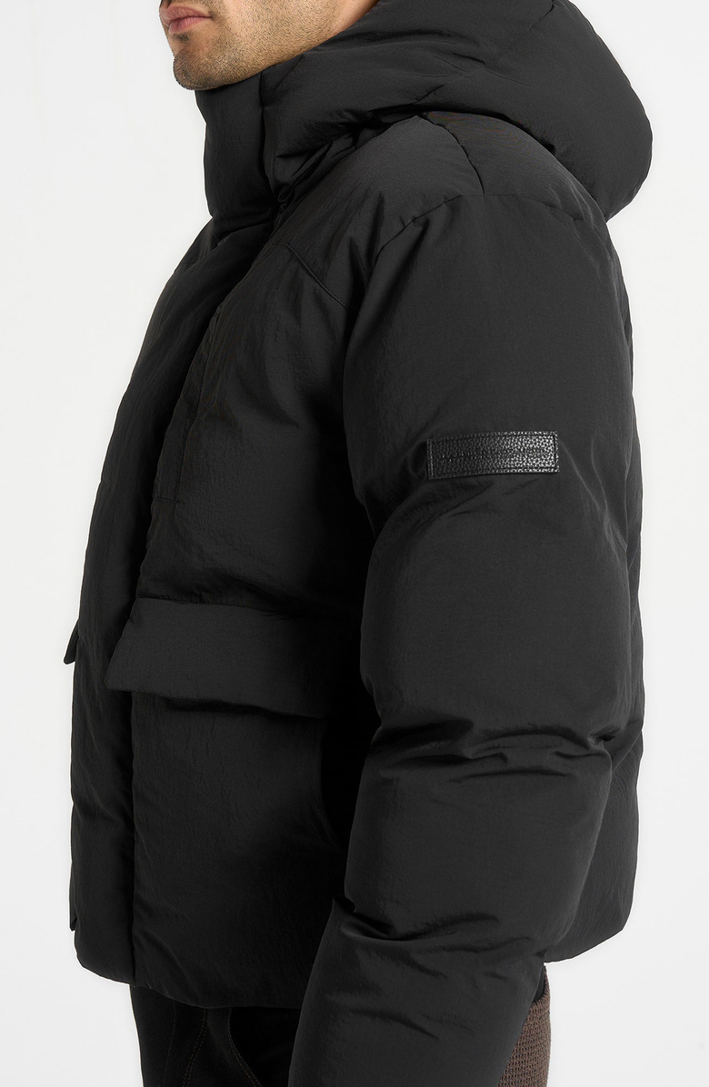 Manière De Voir Casey Unisex Minimal Raglan Puffer Jacket, Alternate, color, Black