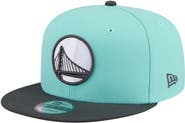 New Era Men's New Era Turquoise/Charcoal Golden State Warriors Color Pack Two-Tone 9FIFTY Snapback Hat