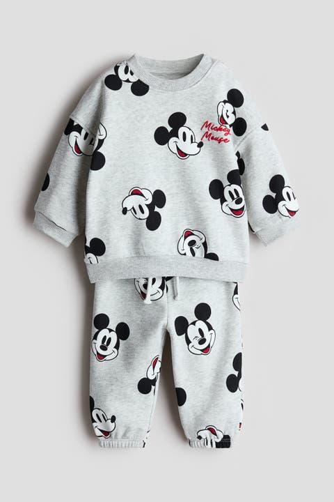 2-piece Printed Sweatshirt And Joggers Set