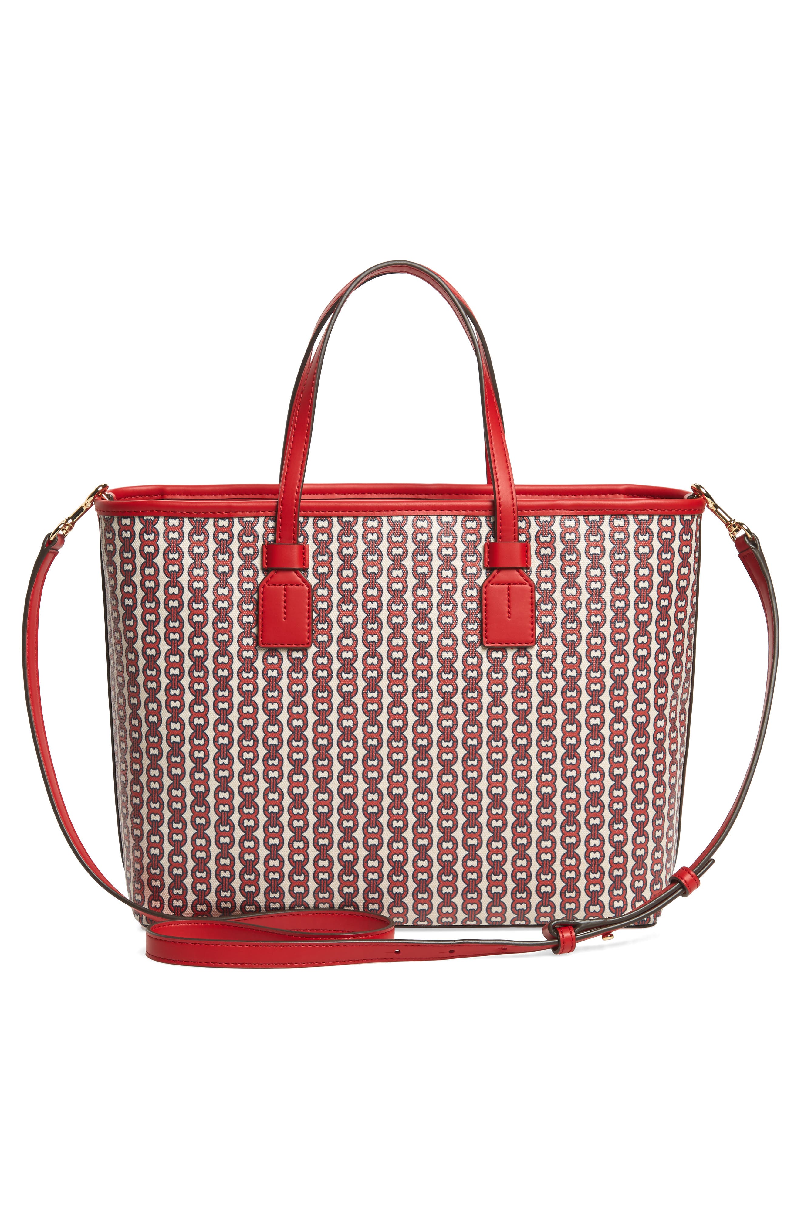 Small Gemini Link Coated Canvas Tote, Alternate, color, LIBERTY RED GEMINI LINK
