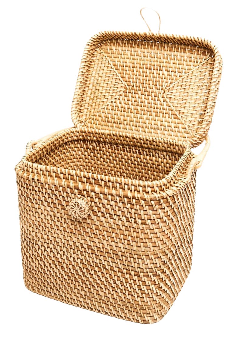 Rattan Picnic Basket, Alternate, color, Rattan