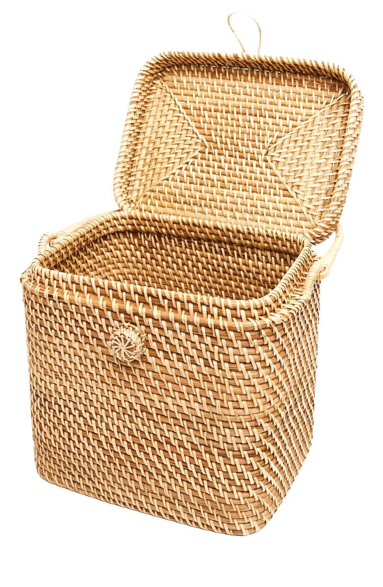 Kubo Rattan Picnic Basket, Alternate, color, Rattan