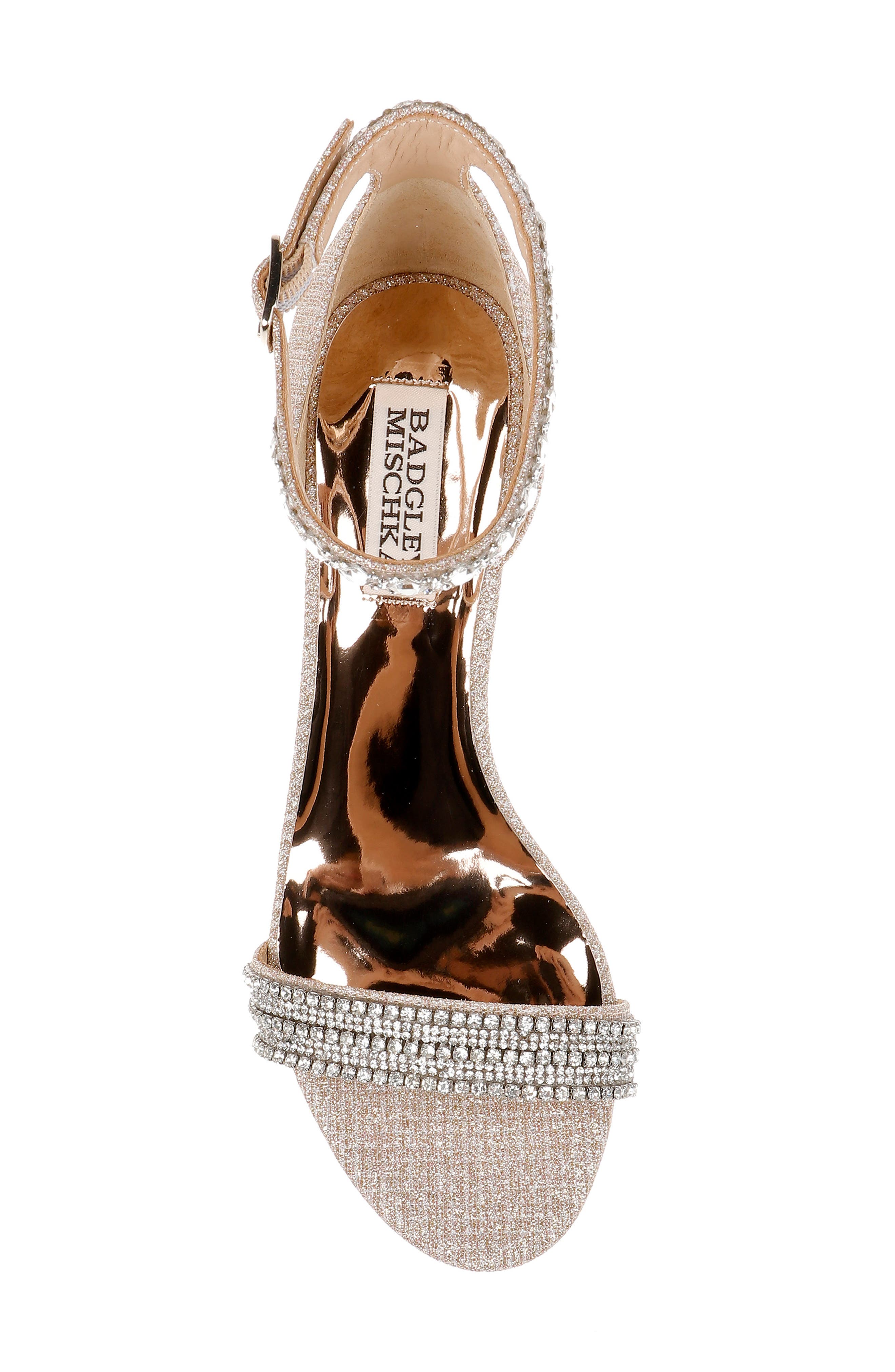 Badgley Mischka Block Heeled Sandal, Alternate, color, PALE GOLD