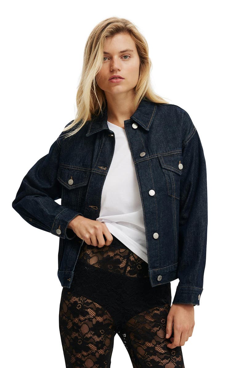 Cotton On Women's 91 Denim Jacket, Main, color, Shutter Blue