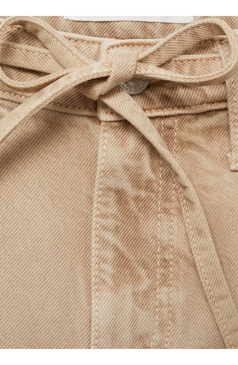 MANGO Belted Balloon Jeans, Alternate, color, 