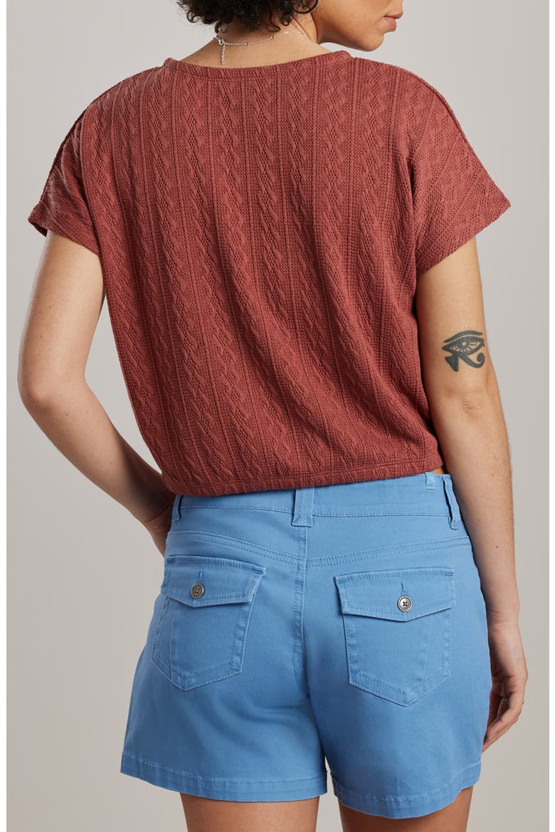 Noah Cable Stitch Top, Alternate, color, RED CLAY