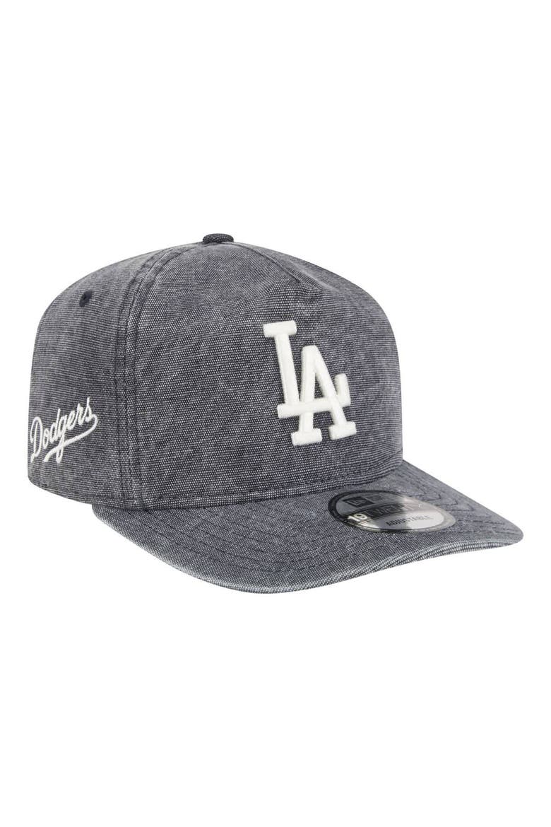 Men's New Era  Navy Heather Los Angeles Dodgers  Denim Classic 19TWENTY Adjustable Hat, Alternate, color, Heather Navy