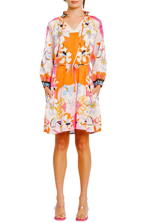 Drea Floral Print Long Sleeve Minidress