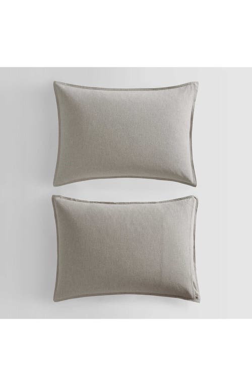 Calvin Klein Mélange Flannel Comforter & Sham Set In Natural