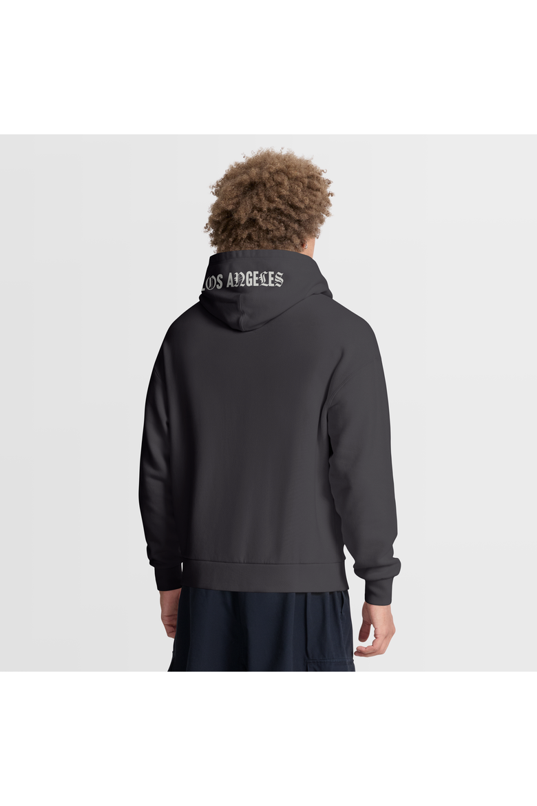 Men's Fanatics Charcoal LA28 Summer Olympics Oversized Type Play Location Hoodie, Alternate, color, Charcoal