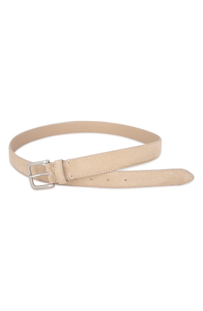 Vince Stitched Suede Belt, Alternate, color, New Camel