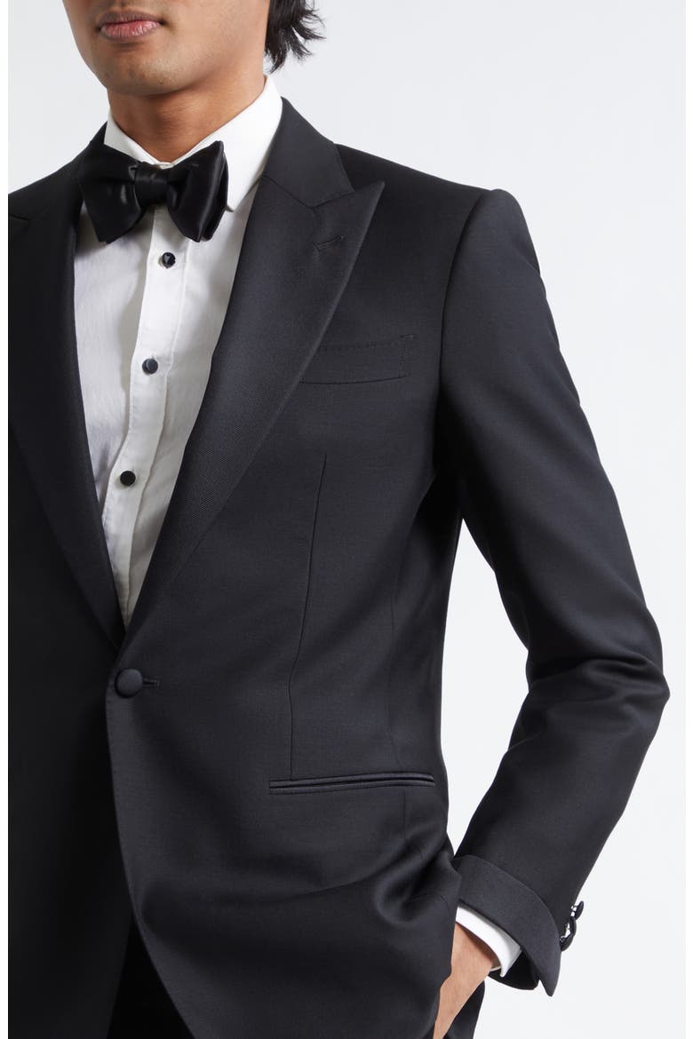 Waverly Virgin Wool & Mohair Tuxedo, Alternate, color, BLACK