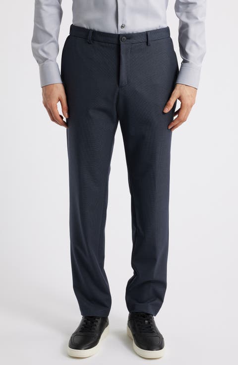 Genius Flat Front Slub Dress Pants