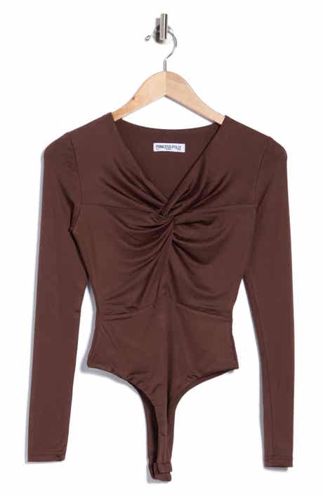 Vennie Twist Front Long Sleeve Bodysuit