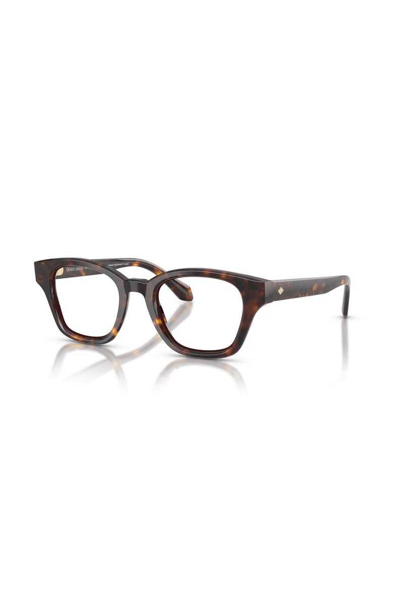 Giorgio Armani 47mm Rectangle optical glasses, Main, color, Tortoise