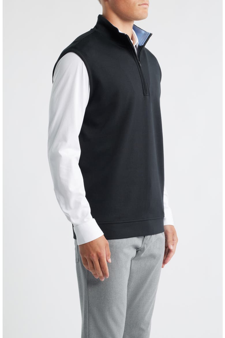 Pima Cotton Quarter Zip Vest, Alternate, color, BLACK