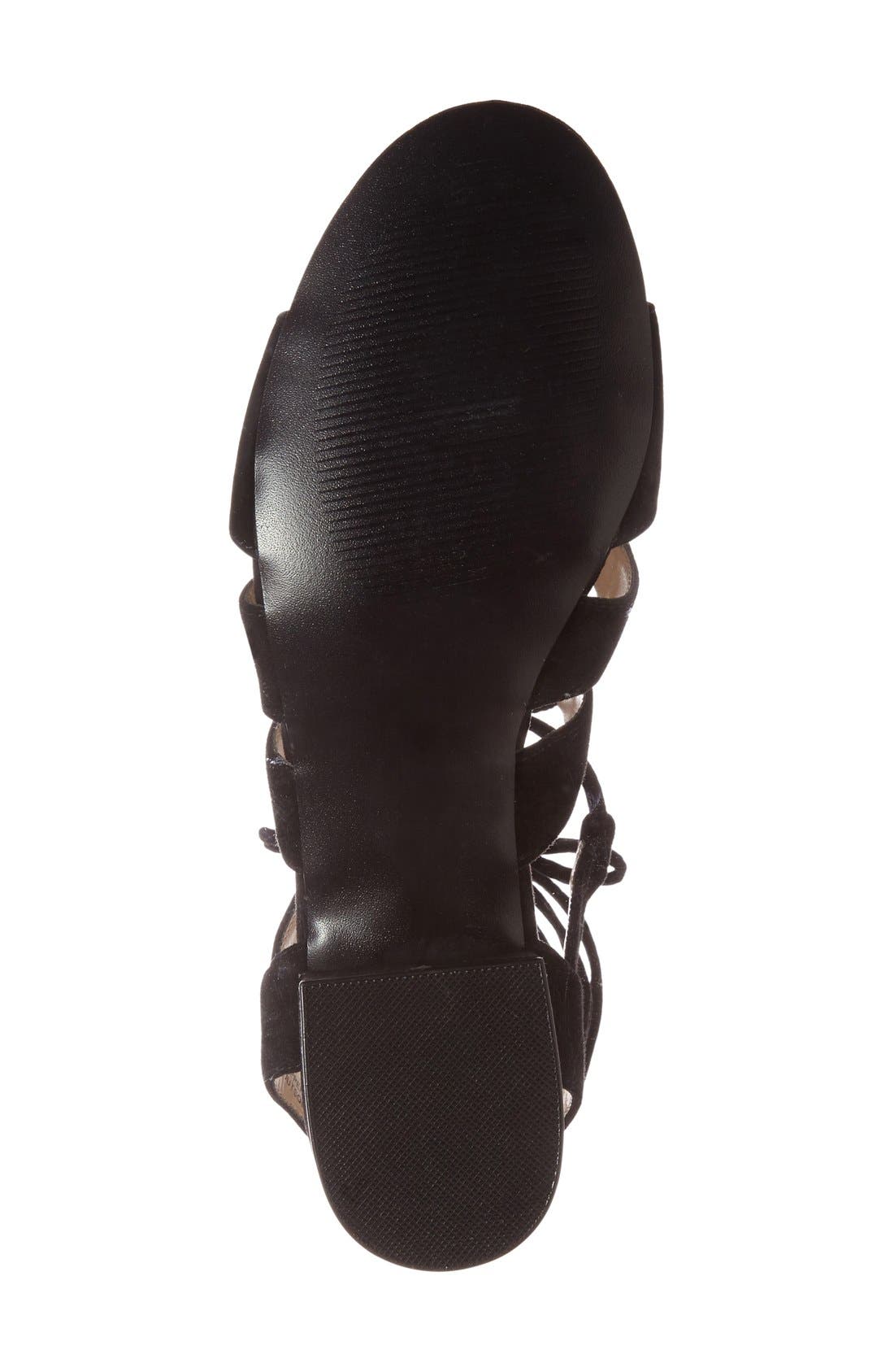 'Kitty' Ghillie Sandal, Alternate, color, BLACK SUEDE