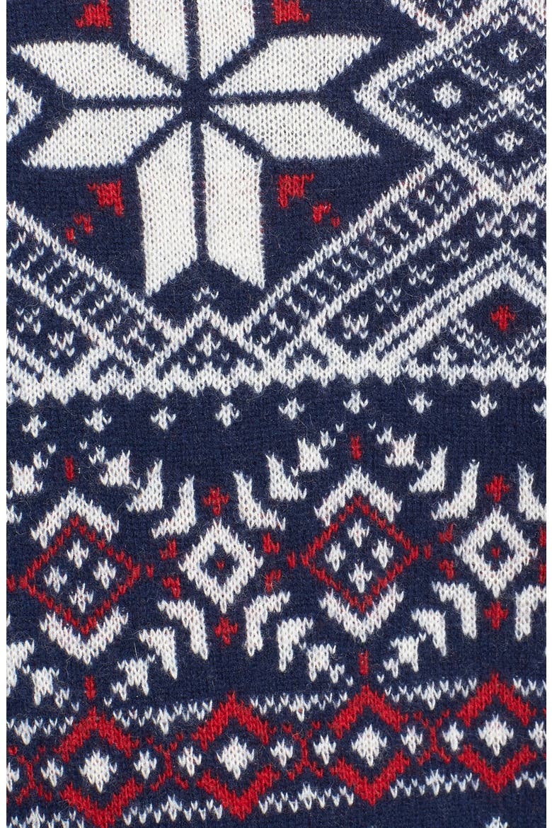 Fair Isle Quarter Zip Sweater, Alternate, color, DEEP BAY