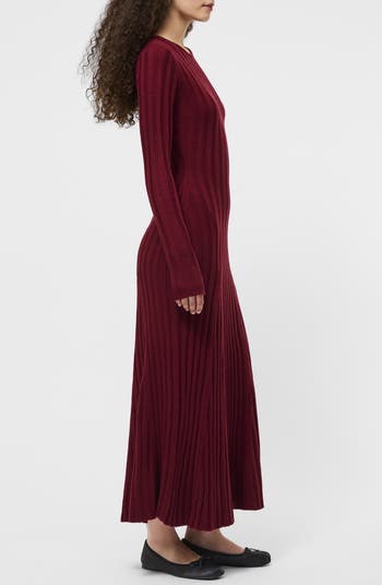 Long Sleeve Rib Maxi Sweater Dress