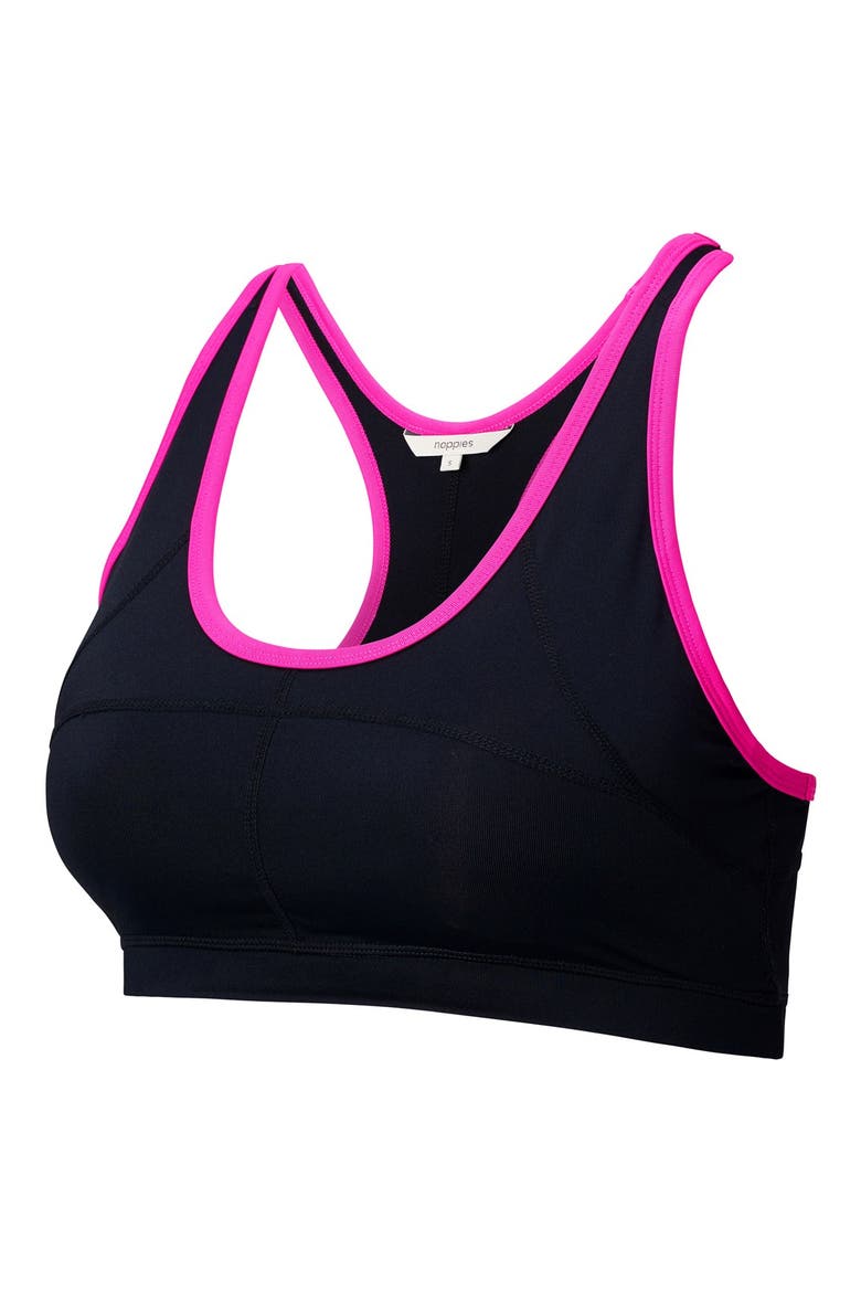Maternity Sports Bra, Alternate, color, BLACK