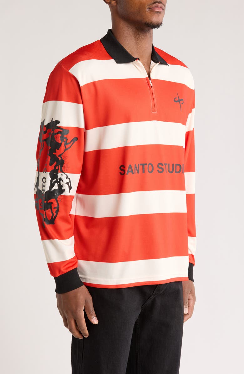 SANTO STUDIO Jett Lawrence Angels Long Sleeve Polo, Alternate, color, 