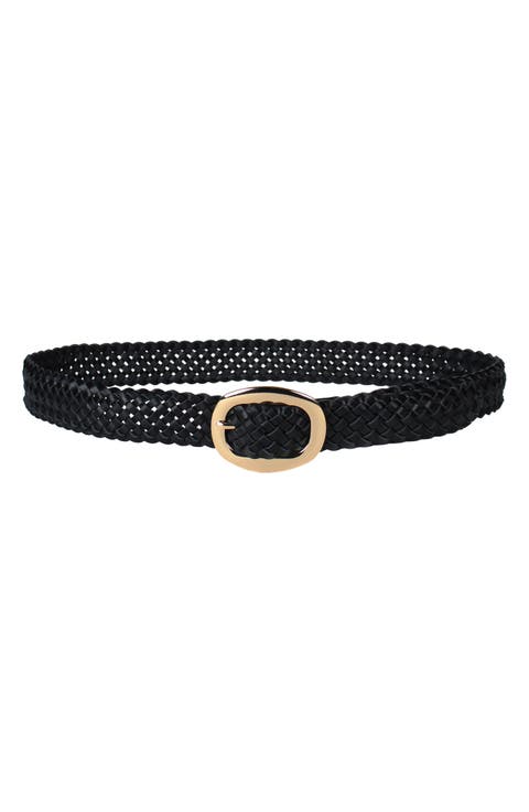 Chunky Braided C-Bar Buckle Belt