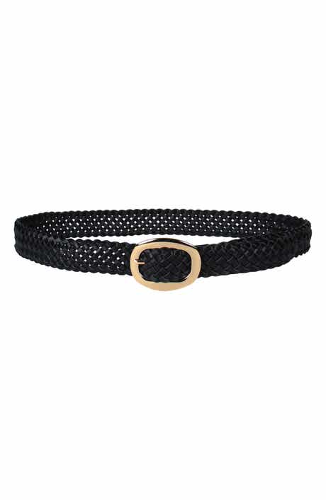 Linea Pelle Chunky Braided C-Bar Buckle Belt