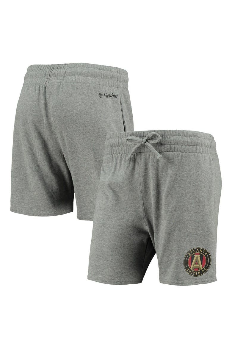 Women's Mitchell & Ness Heathered Gray Atlanta United FC Logo Shorts, Main, color, Heather Gray