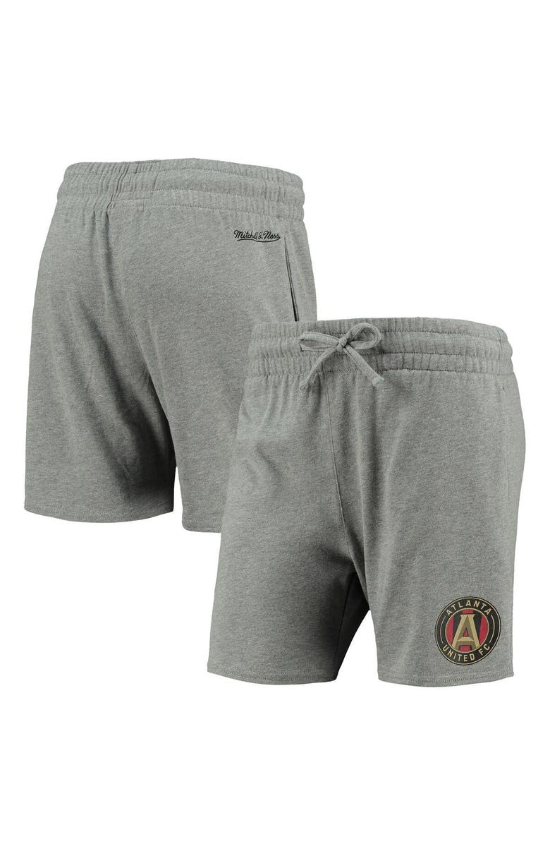 Mitchell & Ness Women's Mitchell & Ness Heathered Gray Atlanta United FC Logo Shorts, Main, color, Heather Gray