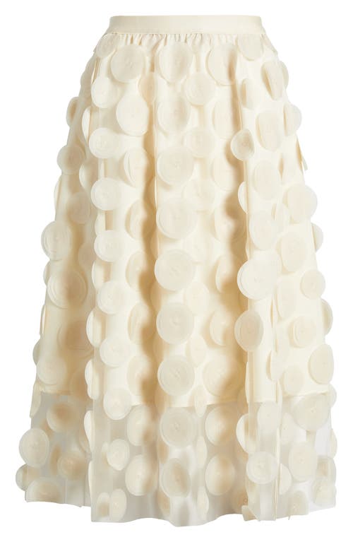 Nikki Lund Kretsa Circle Appliqué Skirt In Beige