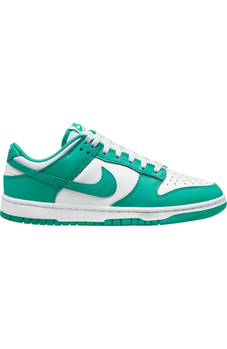 Nike Dunk Low Retro Sneaker, Main, color, White/ Clear Jade/ White