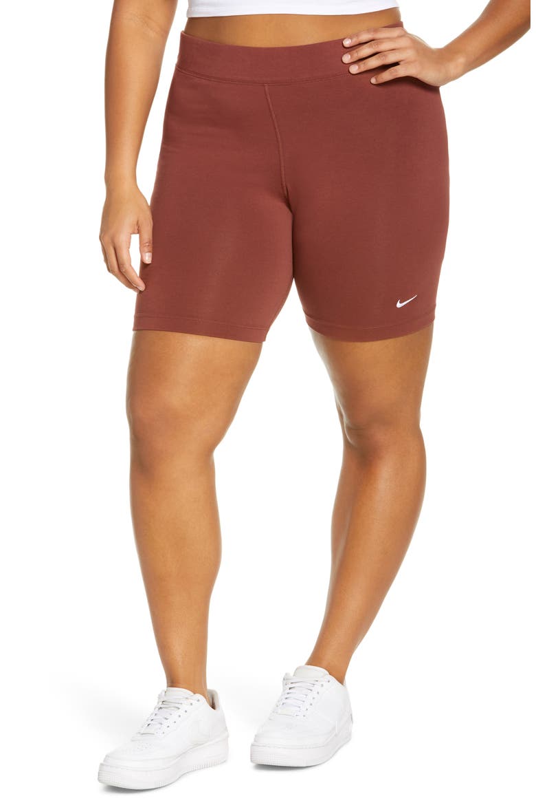 Sportswear Eseential Bike Shorts, Main, color, DARK PONY/ WHITE