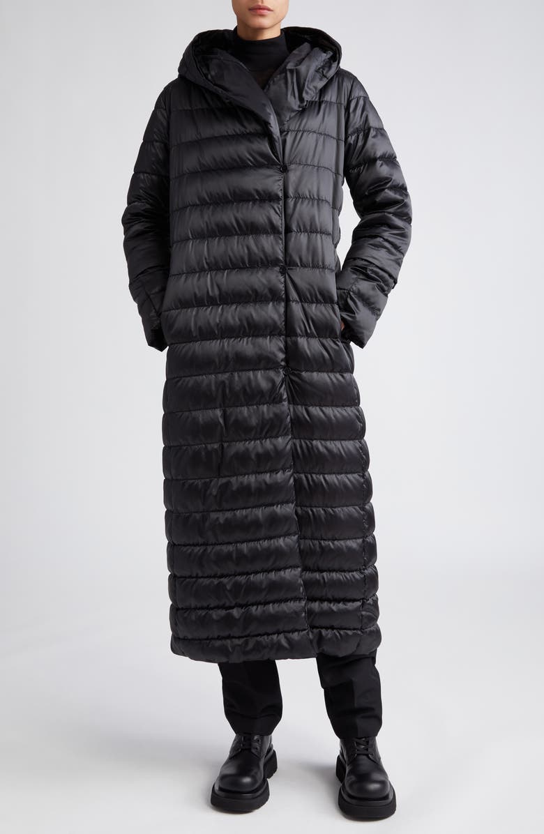 Max Mara Novet The Cube Reversible Hooded Long Down Coat With Two Belts, Main, color, 