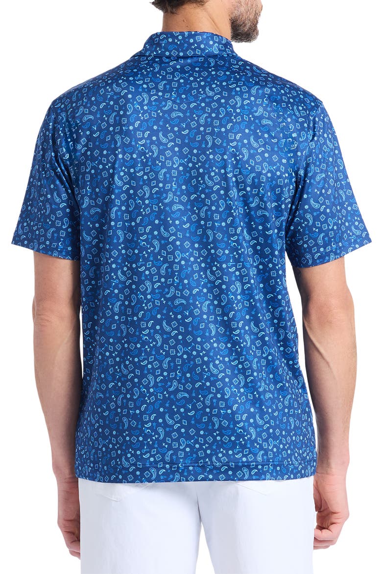Bandana Drinks Knit Polo, Alternate, color, NAVY