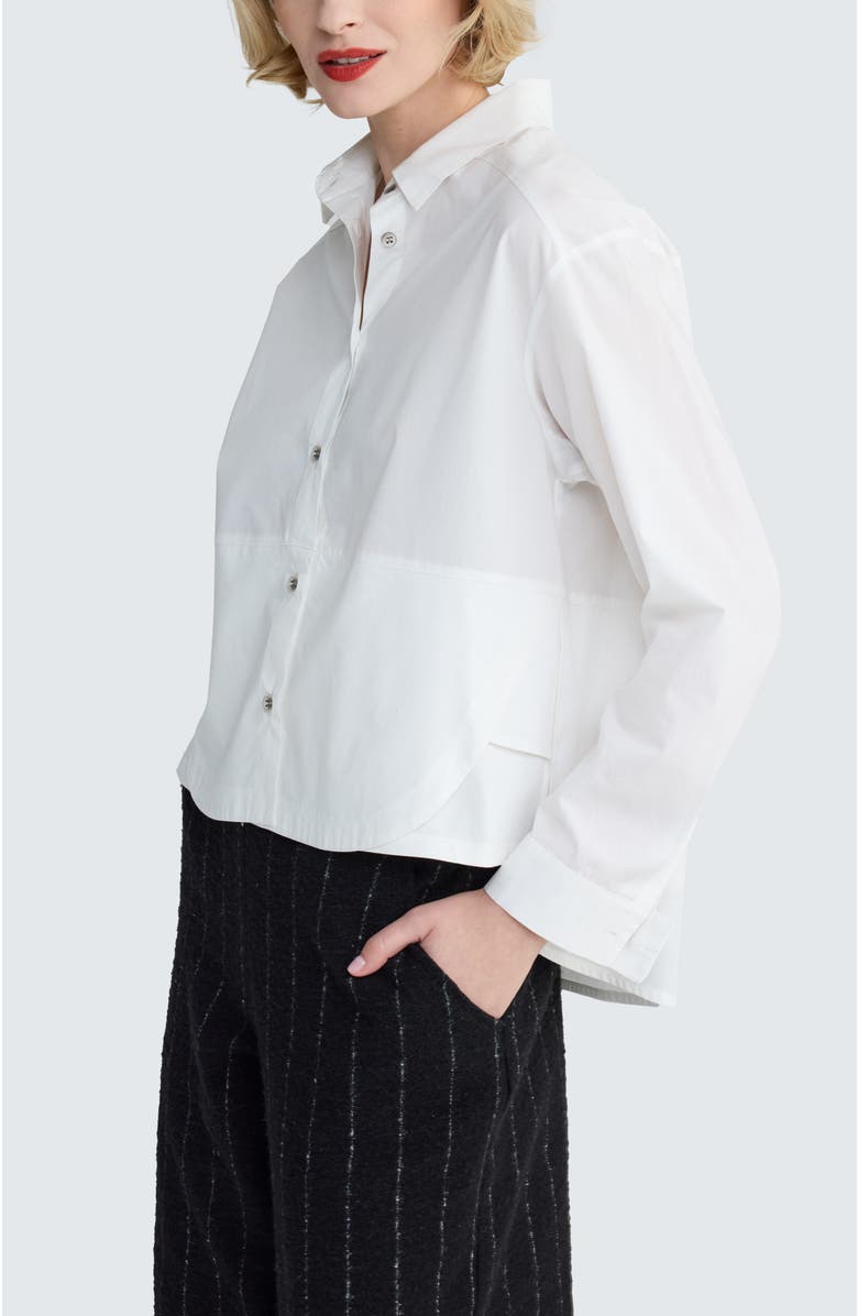 LUUKAA Liora Poplin Shirt-Blouse, Alternate, color, Ecru