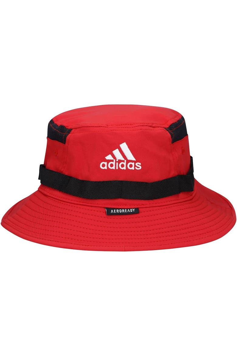 Men's adidas Red NC State Wolfpack 2021 Sideline AEROREADY Bucket Hat, Alternate, color, Red