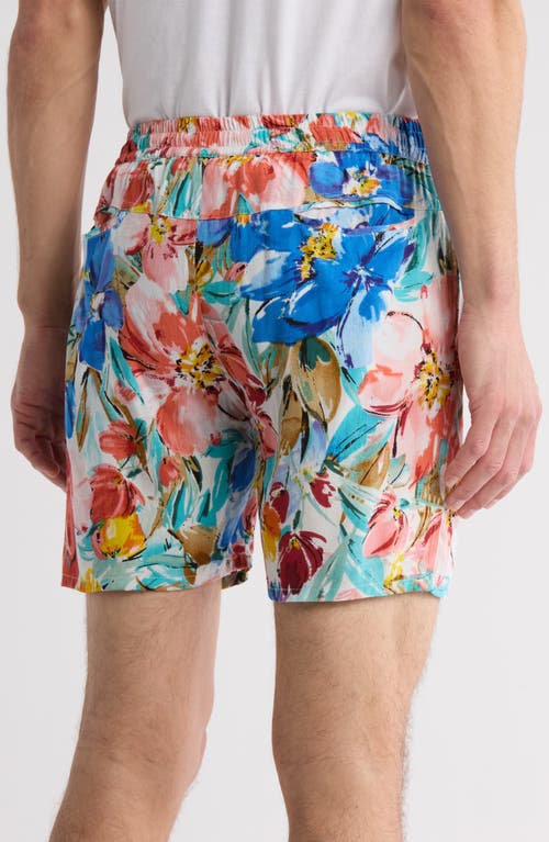 Raga Floral Shorts In Blue Multi