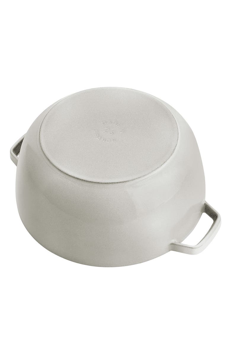 Staub 5-Quart Enameled Cast Iron Cocotte, Alternate, color, White Truffle