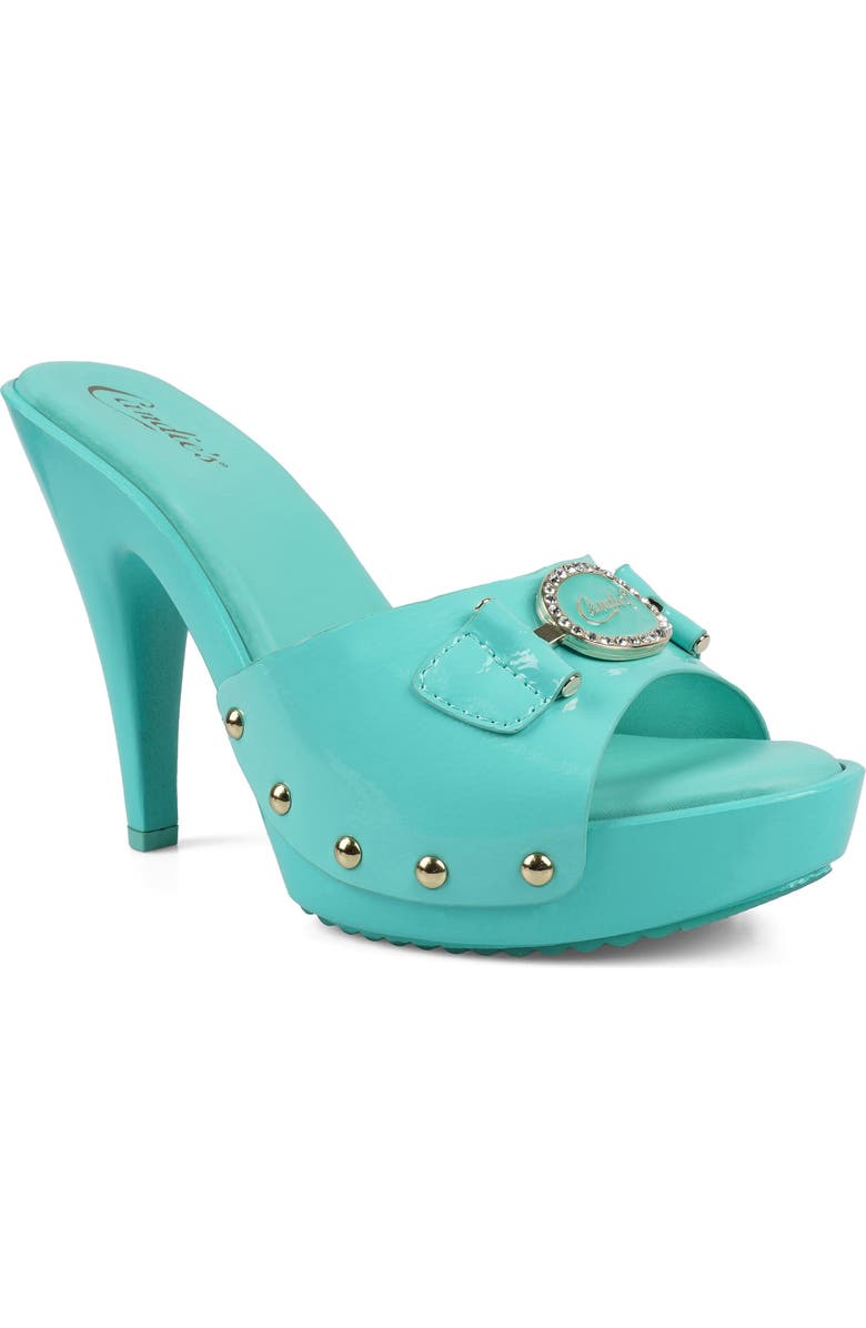 Candie's Lorenna Platform Sandal, Main, color, Green