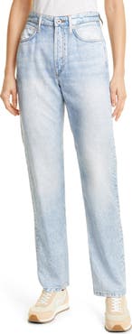 rag & bone Alex Liquid High Waist Straight Leg Tromp L'oeil Pants