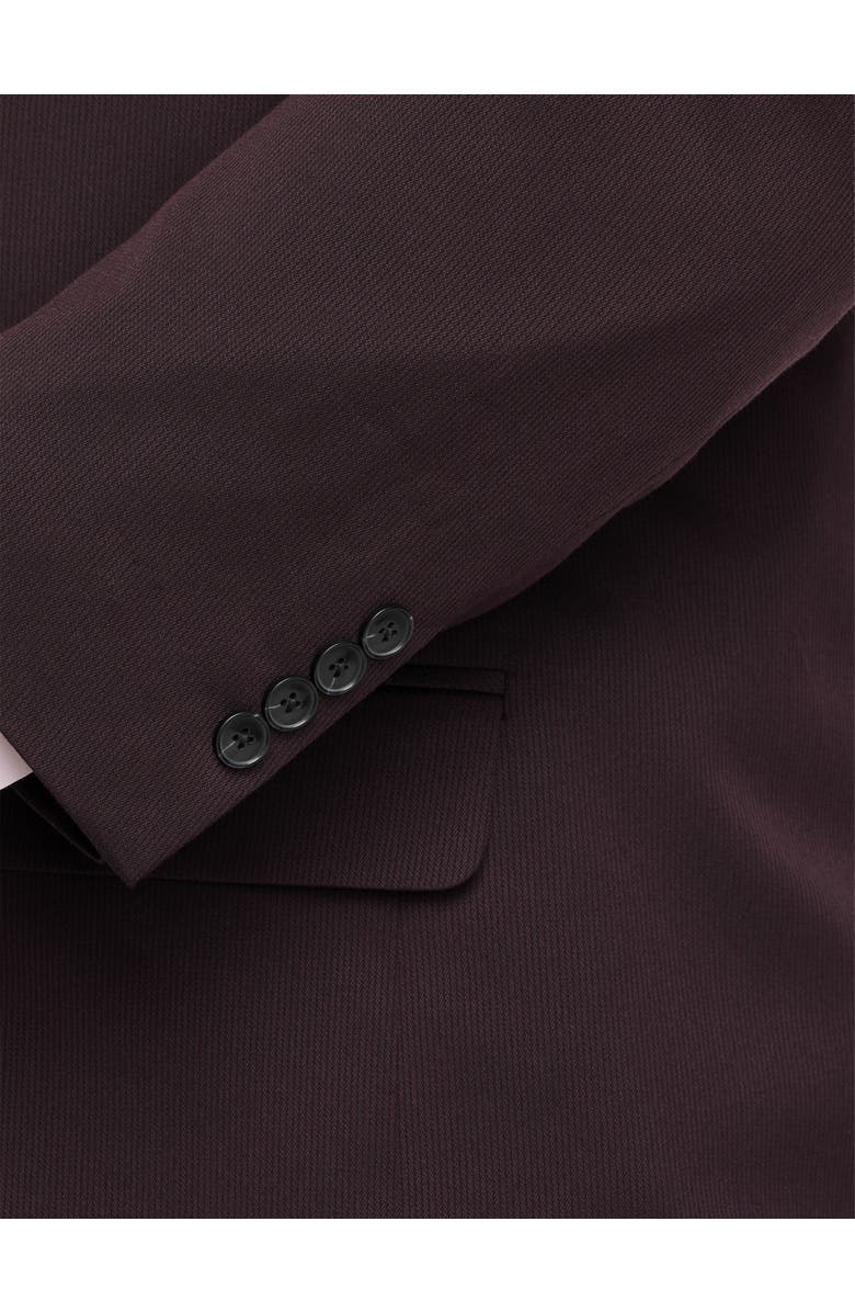 Oak Hill by DXL Jacket Relaxer Mini-Striped Suit Jacket, Alternate, color, Burgundy