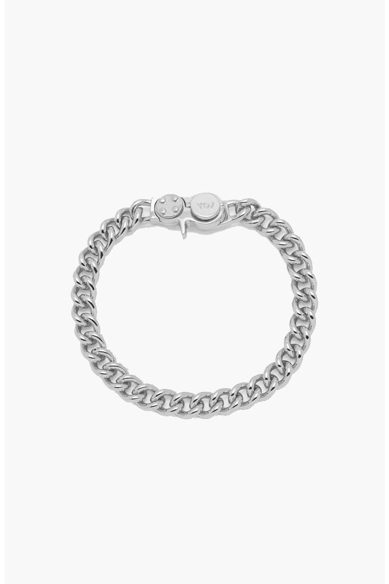 Loop Curb Chain Bracelet in Silver, Main, color, Silver