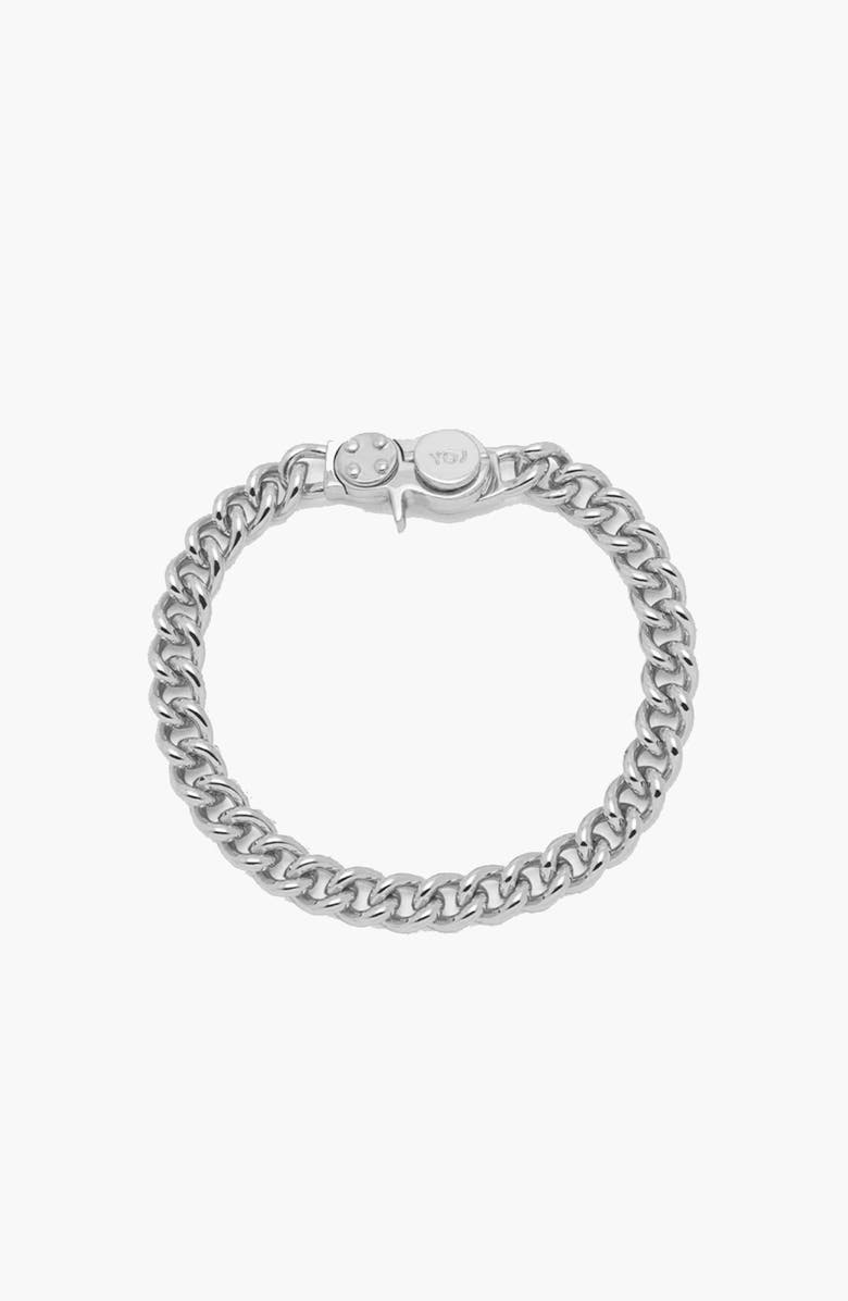 YOJ Loop Curb Chain Bracelet in Silver, Main, color, Silver