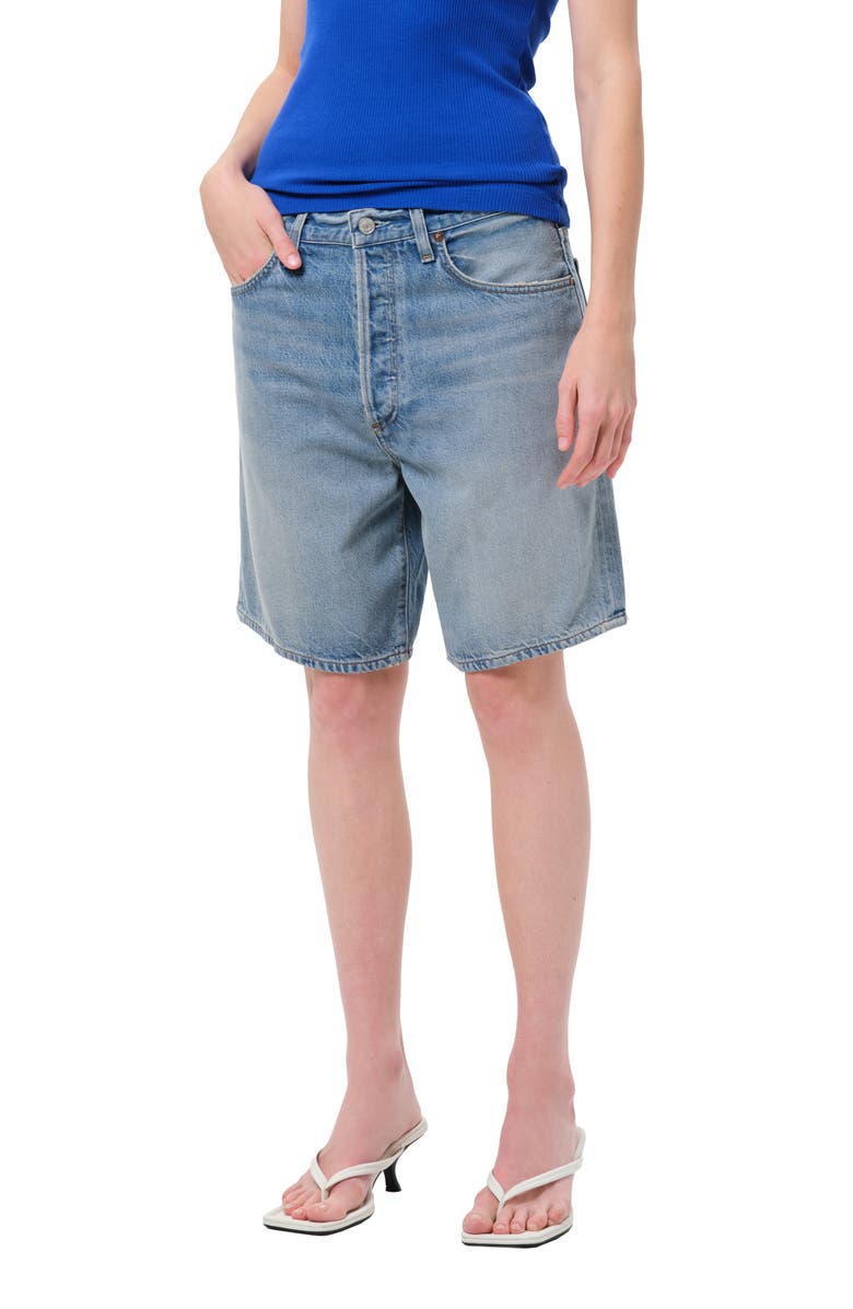 AGOLDE Indra Long Denim Shorts, Alternate, color, Reset