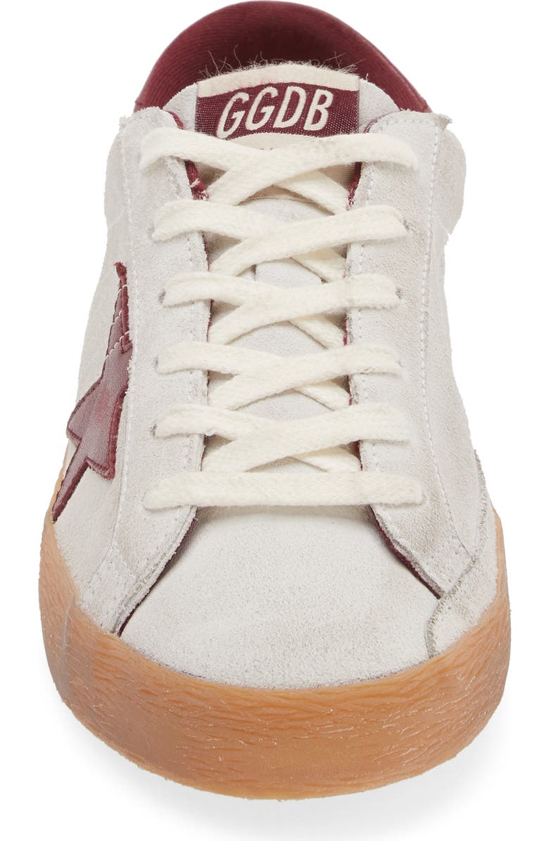 Golden Goose Super-Star Low Top Sneaker, Alternate, color, White/ Bordeaux